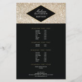 Champagne Gold Glitter en Glamor Salon Flyer (Voorkant)