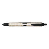 Champagne Gold Glitter en Glamor Zwarte Inkt Pen (Achterkant)