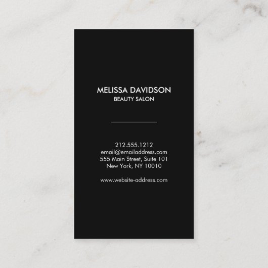 Champagne Gold Glitter en Glamour Afspraak Afsprakenkaartje (Achterkant)