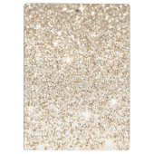 Champagne Gold Glitter en Glamour Gepersonaliseerd Klembord (Achterkant)