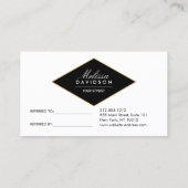 Champagne Gold Glitter en Glamour Verwijzing Kaart (Achterkant)