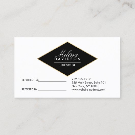 Champagne Gold Glitter en Glamour Verwijzing Kaart (Achterkant)