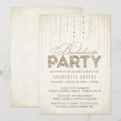 Champagne Gold Glitter Kijk Bachelorette Kaart (Voorkant / Achterkant)