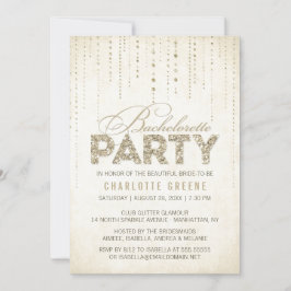 Champagne Gold Glitter Kijk Bachelorette Kaart