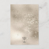Champagne Gold Glitter Moderne bruiloft Details Informatiekaartje (Achterkant)