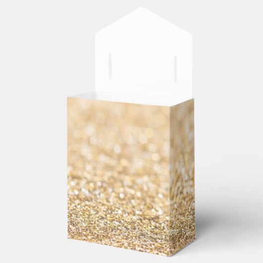 Champagne gold glitter sparkles Sweet 16 Bedankdoosjes (Geopend)