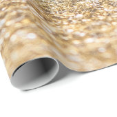 Champagne gold glitter sparkles Sweet 16 Cadeaupapier (Rol Hoek)