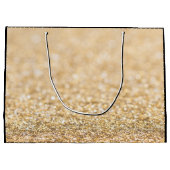 Champagne gold glitter sparkles Sweet 16 Large Cadeautasje (Achterkant)