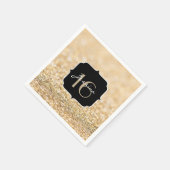 Champagne gold glitter sparkles Sweet 16 Servetten (Hoek)