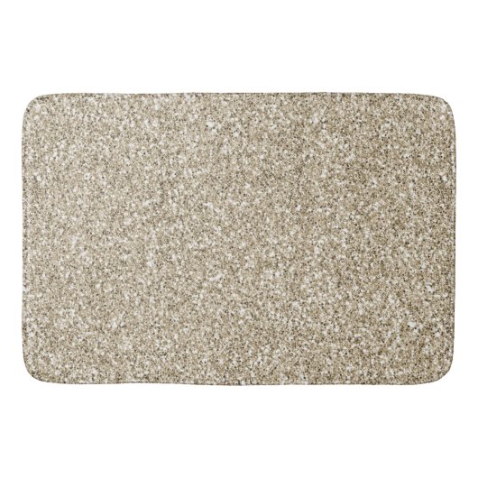 Champagne Gold Glitzy Glitter Badmat (Voorkant)