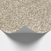 Champagne Gold Glitzy Glitter Cadeaupapier (Hoek)