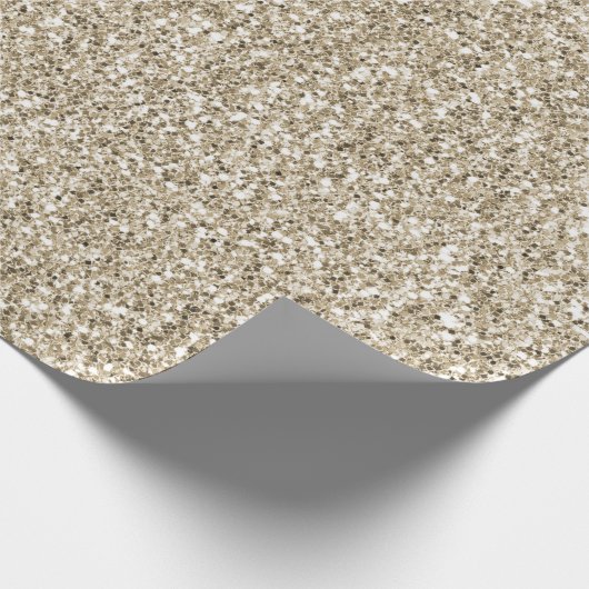 Champagne Gold Glitzy Glitter Cadeaupapier (Hoek)