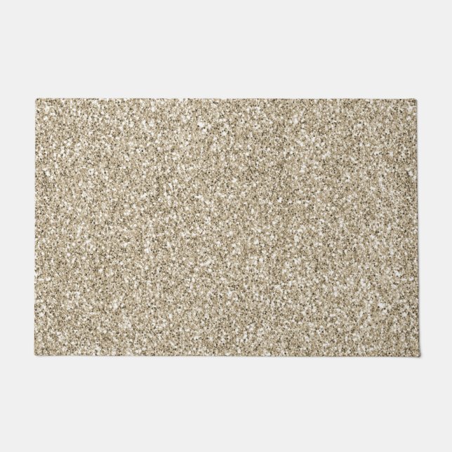 Champagne Gold Glitzy Glitter Deurmat (Voorkant)