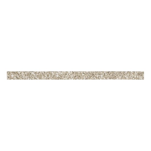 Champagne Gold Glitzy Glitter Grosgrain Lint (Voorkant)