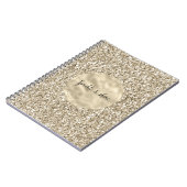 Champagne Gold Glitzy Glitter Notitieboek (Linkerzijde)
