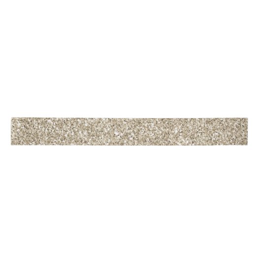Champagne Gold Glitzy Glitter   Satijnen Lint (Voorkant)