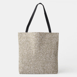 Champagne Gold Glitzy Glitter Tote Bag