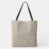 Champagne Gold Glitzy Glitter Tote Bag (Achterkant)