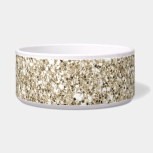 Champagne Gold Glitzy Glitter Voerbakje
