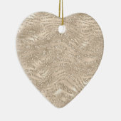 Champagne Gold Glitzy Glitter Zebra Print Keramisch Ornament (Rechts)