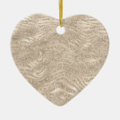 Champagne Gold Glitzy Glitter Zebra Print Keramisch Ornament (Voorkant)