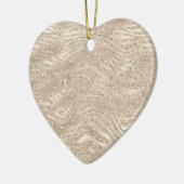 Champagne Gold Glitzy Glitter Zebra Print Keramisch Ornament (Links)