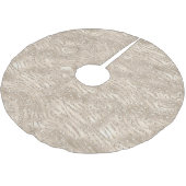 Champagne Gold Glitzy Glitter Zebra Print Kerstboom Rok (Gekanteld)