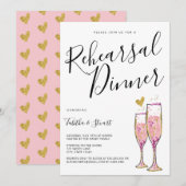 Champagne Gold Heart-repetitie Kaart (Voorkant / Achterkant)