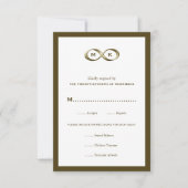 Champagne Gold Infinity Hand Clasp Wedding RSVP Ca (Voorkant)