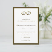 Champagne Gold Infinity Hand Clasp Wedding RSVP Ca (Staand voorkant)