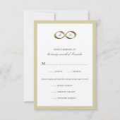 Champagne Gold Infinity Hand Clasp Wedding RSVP Ca (Voorkant)