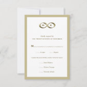 Champagne Gold Infinity Hand Clasp Wedding RSVP Ca (Voorkant)