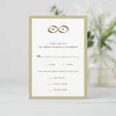 Champagne Gold Infinity Hand Clasp Wedding RSVP Ca (Staand voorkant)