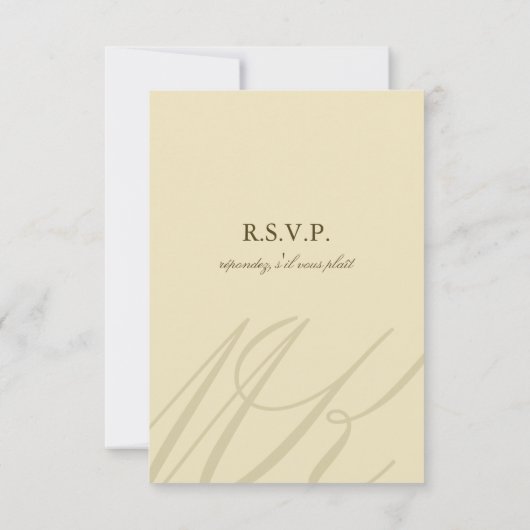 Champagne Gold Infinity Hand Clasp Wedding RSVP Kaartje (Achterkant)