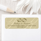 Champagne Gold Infinity Hand gesp Bruiloft Labels (Insitu)