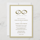 Champagne Gold Infinity Hand gesp bruiloft uitnodi Kaart (Voorkant)