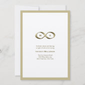 Champagne Gold Infinity Hand gesp bruiloft uitnodi Kaart (Achterkant)