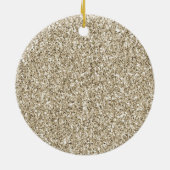 Champagne Gold Leopard Print Keramisch Ornament (Achterkant)