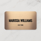 Champagne Gold Minimalist Modern Visitekaartje (Voorkant)