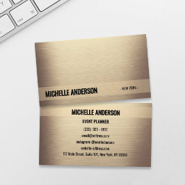 Champagne Gold Minimalist Visitekaartje