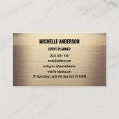 Champagne Gold Minimalist Visitekaartje (Achterkant)