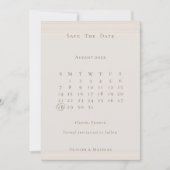 Champagne Gold Modern Chic Calendar slaat de datum Save The Date (Voorkant)