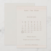 Champagne Gold Modern Chic Calendar slaat de datum Save The Date (Voorkant / Achterkant)