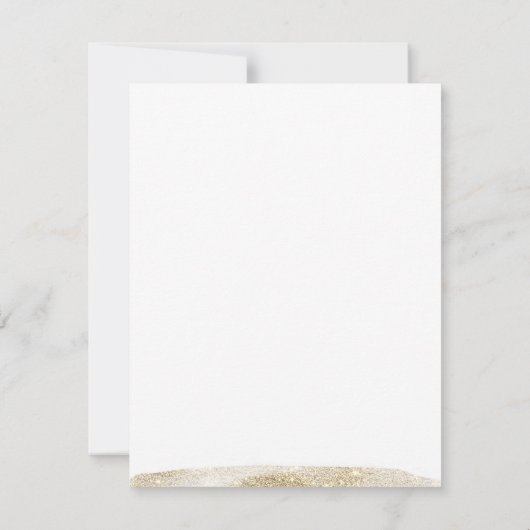 Champagne Gold mousserende penseelbriefkaart Notitiekaartje (Achterkant)