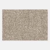 Champagne Gold Pink White Glitzy Glitter Inpakpapier Vel (Voorkant 3)