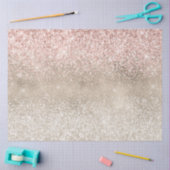 Champagne Gold Pink White Glitzy Glitter Tissuepapier (Craft)