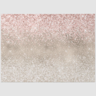Champagne Gold Pink White Glitzy Glitter Tissuepapier