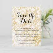 Champagne Gold Save the Date (Staand voorkant)