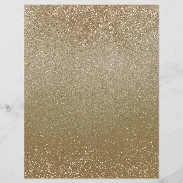 Champagne Gold Shimmer Dust Scrapbook Paper (Voorkant)