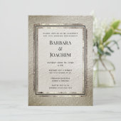 Champagne Gold Shimmering Party Kaart (Staand voorkant)